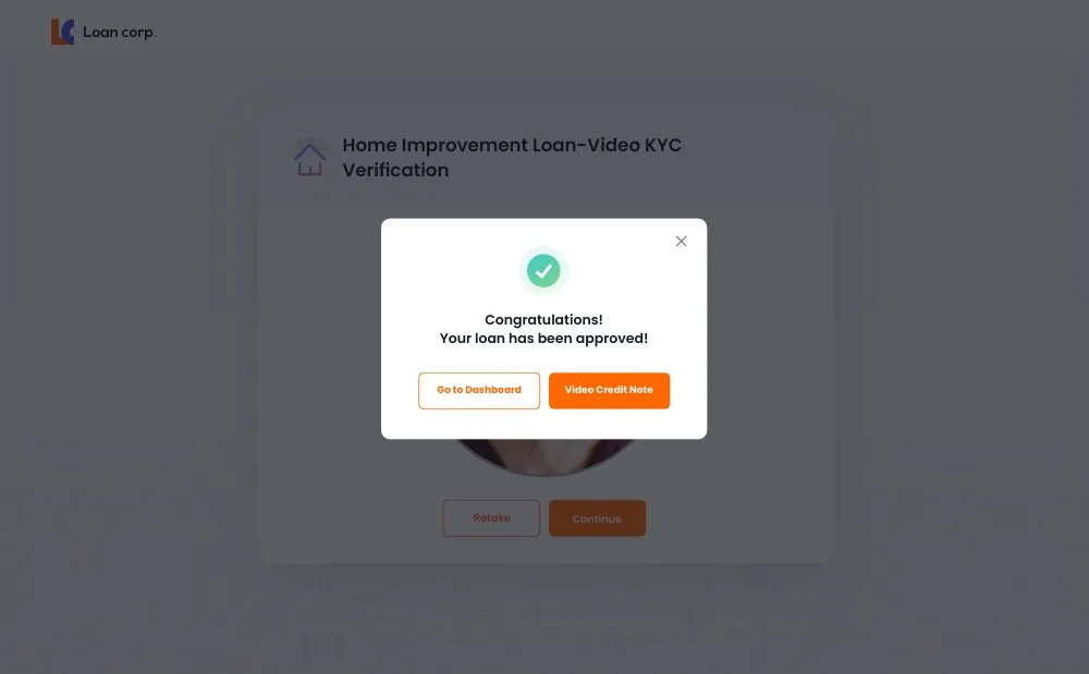 Loan Corp: Application screens.